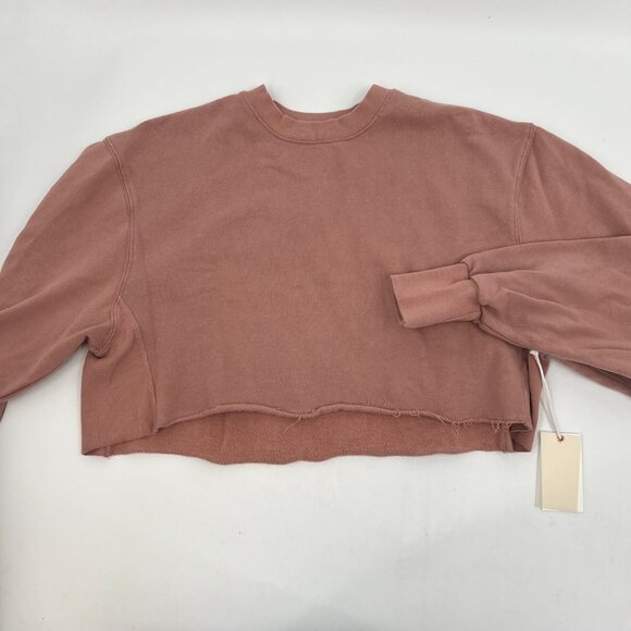 Good American Pink Cropped Crewneck Sweatshirt | Made in USA - Picture 7 of 7